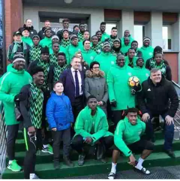 Super Eagles Players Rock Their New Jerseys As They Camp In Poland (Photos)